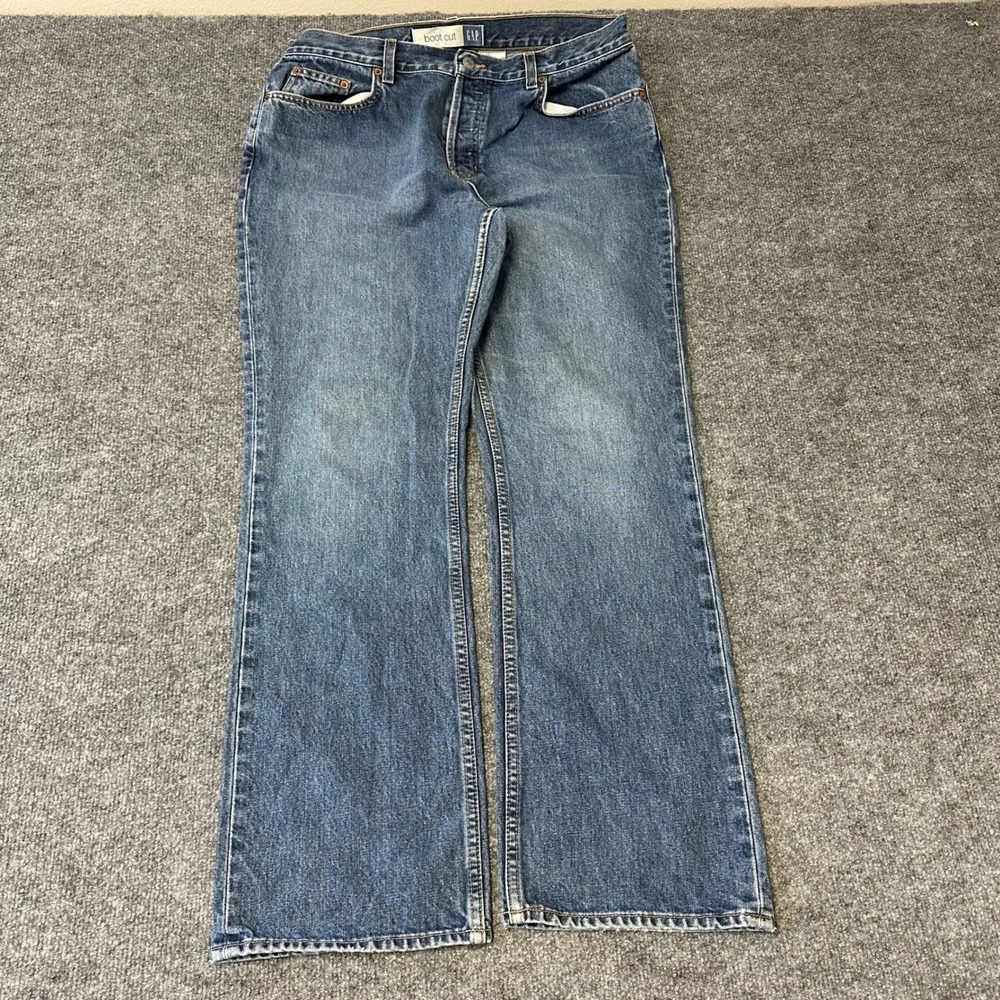 GAP Jeans Womens Size 14 Regular Medium Wash Bootcut Cotton Classic Denim